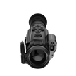 A black RIX thermal imaging rifle scope with an attached flip-down eyepiece, shown from a high-angle perspective