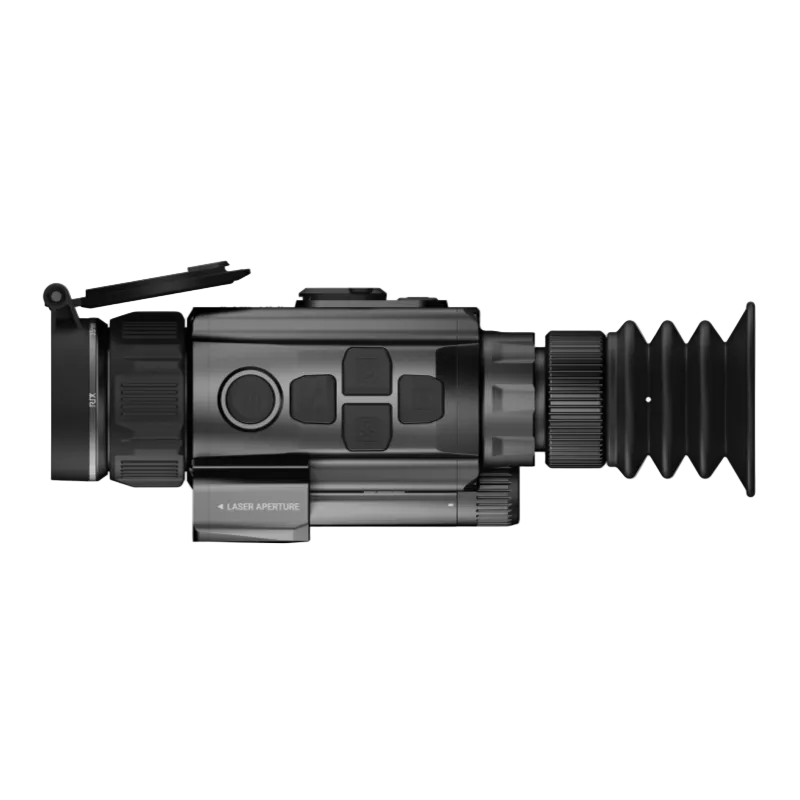 A black RIX thermal imaging scope or rifle sight with a flexible bellows eyepiece